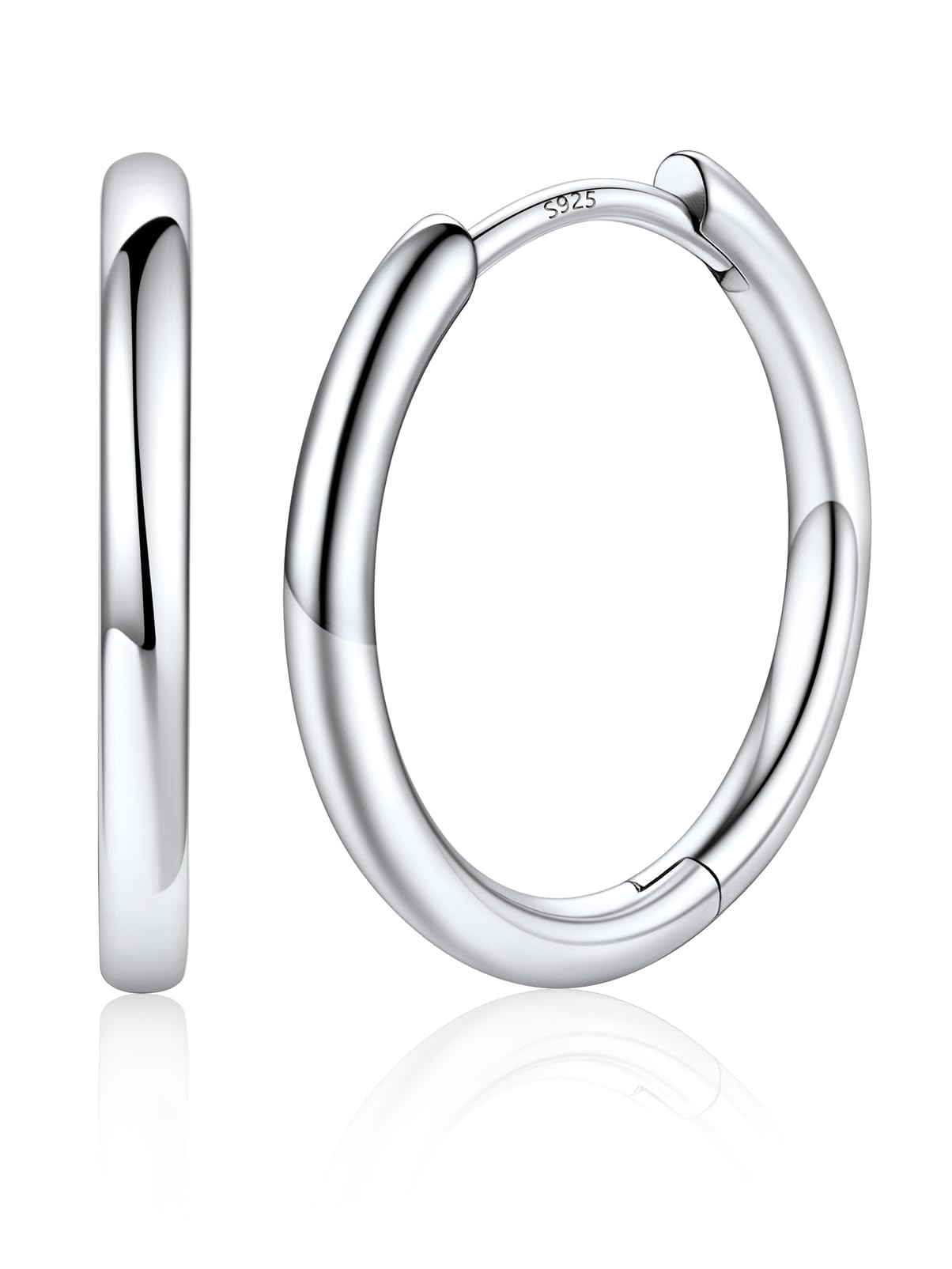 Silvora 14K Gold Plated Huggie Hoop Earrings for Women, Small Gold Hoops