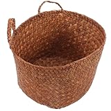 Panier de rangement tressé à la main : fabriqué en paille, notre panier de rangement tressé est très résistant et fiable