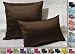 Creative 12"x18" Solid Faux Silk Decorative Throw Pillow With Zipper - Brown