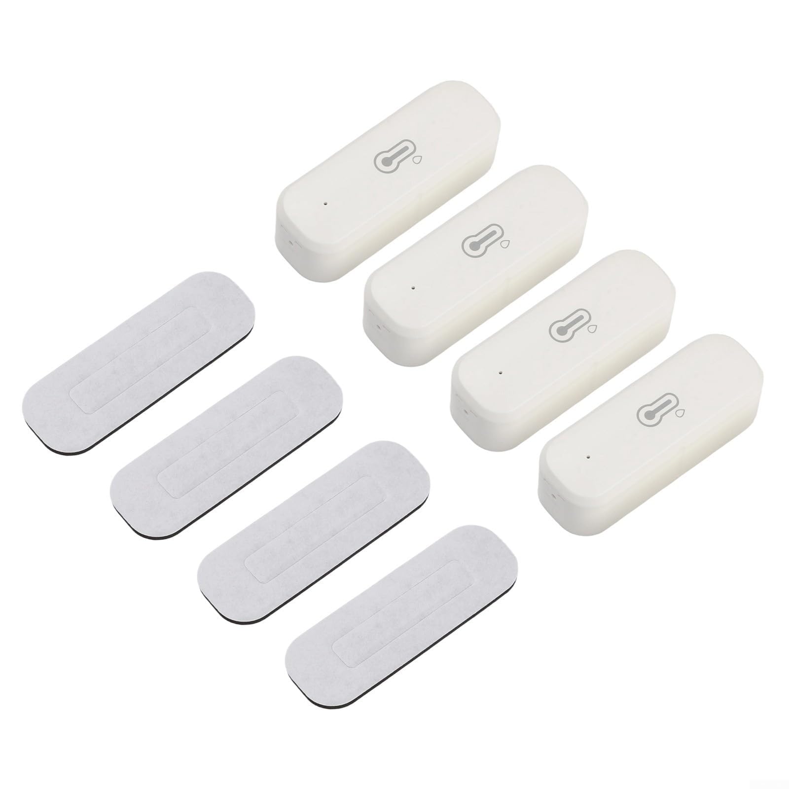 Lot de 4 capteurs de température et d'humidité d'intérieur sans fil Zigbee avec alertes à distance et fonctions d'assistant vocal