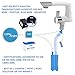 12V Electric Water Faucet Tap with Switch | Ideal for Kitchen Sink and as Pump Connection in RV, Camper, Trailer, Campervan or Boat (Up to 1.5 BAR) | Rotatable spout (White)