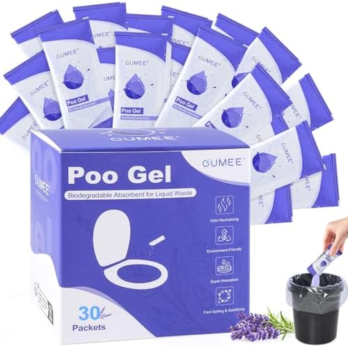 OUMEE Portable Toilet Gel, Poo Gel for Potty, Lavender, 30 Pack