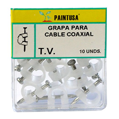 Grapas para cable coaxial transparentes10 uds