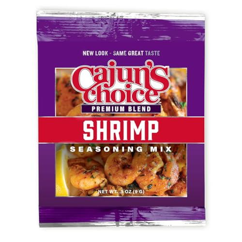 Cajun Shrimp Seasoning Mix .3 oz Cajun's Choice Louisiana Foods (Pack of 12)