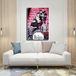 ECENS Leinwandposter 60 * 90cm Sin Marco Peintures de Grupo De Los Beatles pour la décoration de Chambre à Coucher de… - Les Beatles, Paul McCartney, John Lennon, RIngo Starr, George Harrison ECENS Leinwandposter 60 * 90cm Sin Marco Peintures de Grupo De Los Beatles pour la décoration de Chambre à Coucher de… – Image 4