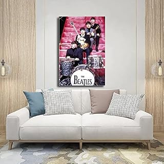 ECENS Leinwandposter 60 * 90cm Sin Marco Peintures de Grupo De Los Beatles pour la décoration de Chambre à Coucher de… - Les Beatles, Paul McCartney, John Lennon, RIngo Starr, George Harrison ECENS Leinwandposter 60 * 90cm Sin Marco Peintures de Grupo De Los Beatles pour la décoration de Chambre à Coucher de… – Image 4