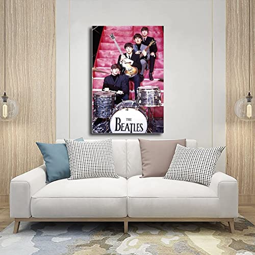 ECENS Leinwandposter 60 * 90cm Sin Marco Peintures de Grupo De Los Beatles pour la décoration de Chambre à Coucher de… - Les Beatles, Paul McCartney, John Lennon, RIngo Starr, George Harrison ECENS Leinwandposter 60 * 90cm Sin Marco Peintures de Grupo De Los Beatles pour la décoration de Chambre à Coucher de… – Image 5