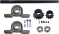Vista 6 de Kit de eje de gato completo para Go Kart Minibike 5/8" X 12" con cadena #35