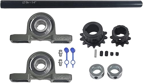 Miniatura 6 de Kit de eje de gato completo para Go Kart Minibike 5/8" X 12" con cadena #35