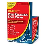 MagniLife Pain Relieving Foot Cream, All-Natural Moisturizing Foot Pain Relief with Beeswax and Eucalyptus to Soothe Soreness, Burning, Tingling, and Sensitivity - 4oz