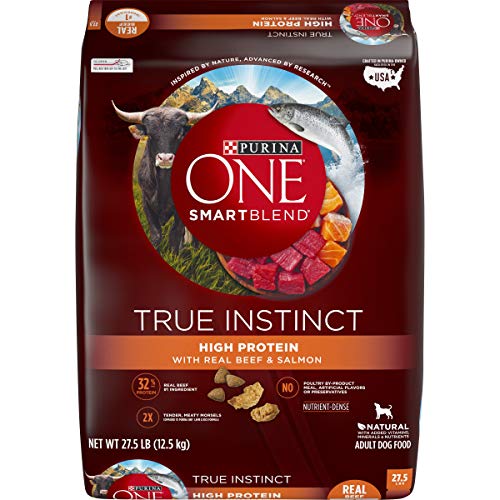 Purina ONE Natural, High Protein Dry Dog Food, SmartBlend True Instinct with Real