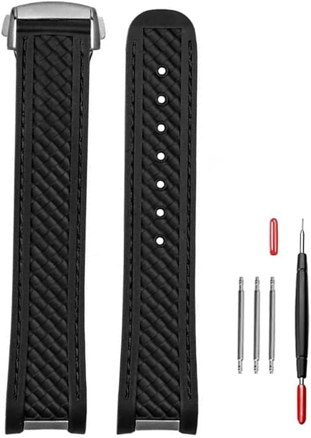 20mm Rubber Silicone Replacement Watch Band for Steel Buckle Series Watch Strap Bands for 20mm Watches,Watch Replacement Band Men Women