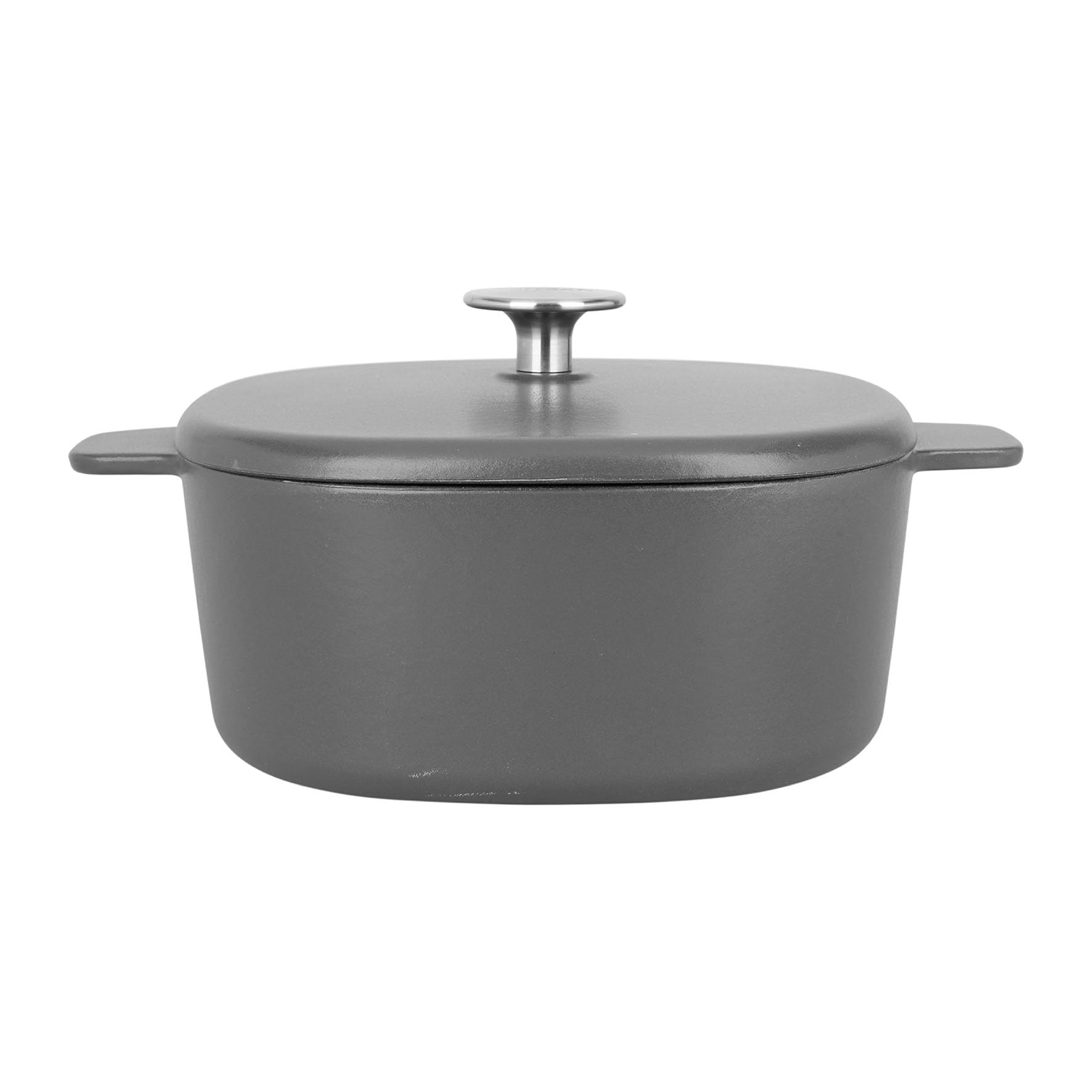 Sitram 716936 - Casseruola quadrata in ghisa smaltata, 3 litri, lunghezza 21,5 cm, larghezza 21,5 cm, altezza 9 cm, esterno e interno nero opaco, tappo in acciaio inox, tutte le fonti di calore tra