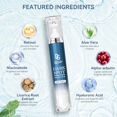 Dark Spot Remover for Face and Body, Dark Spot Corrector Serum, Melasma Treatment for face, Age Spot & Freckles Remover, Skin Care Serum for Uneven Skin Tone with 360° Roller Massage Ball, 0.67 fl. oz - Image 4