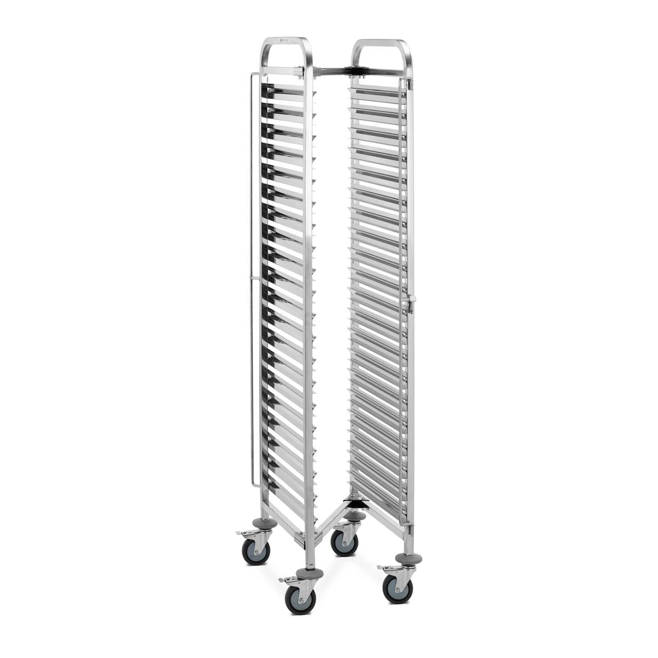 Carrello Porta Tablet Gastro RCTW - 20 Vani GN 1/1, In Acciaio Inox, Con Ruote E Freni - Foto 3