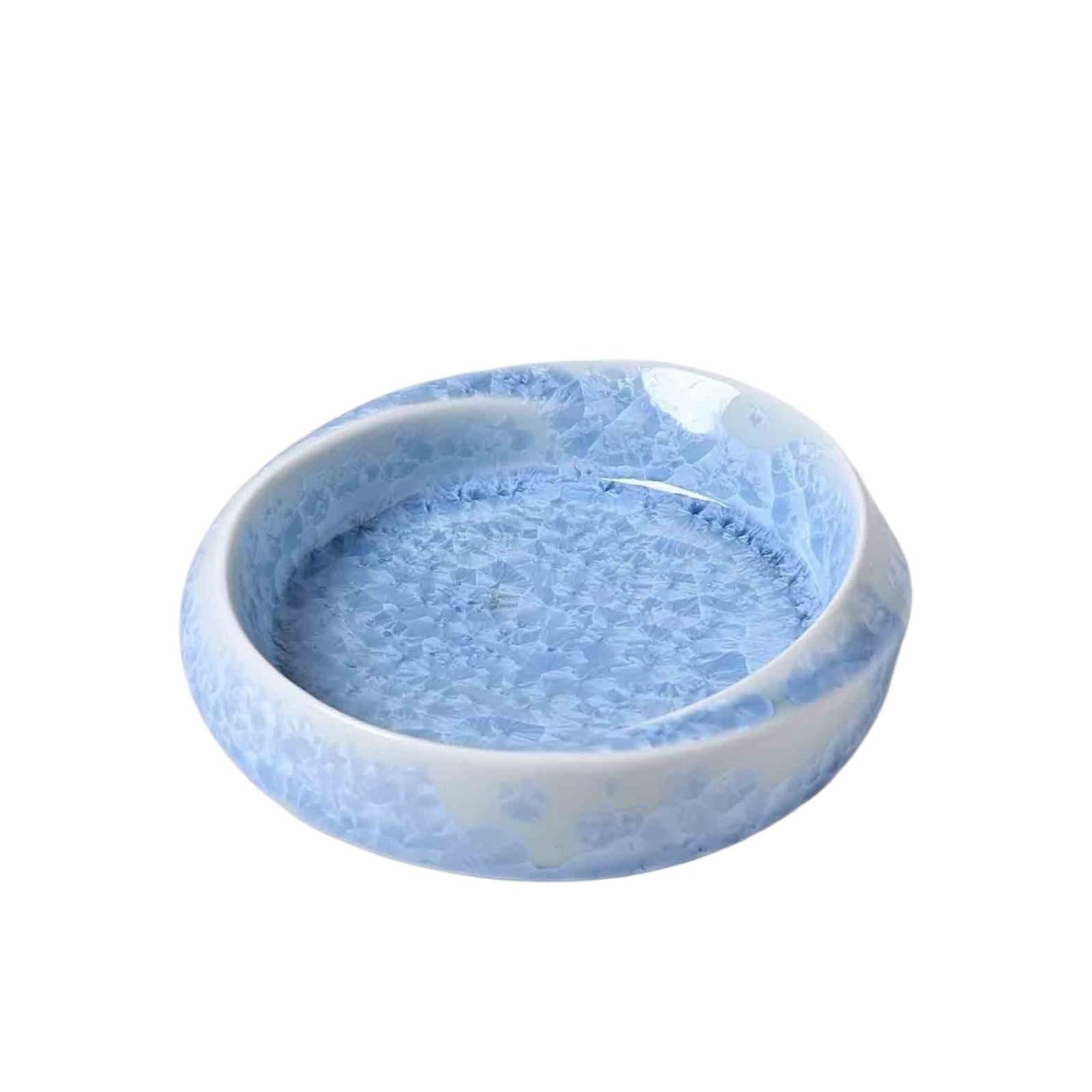 OWOHYG Desktop Smoking Ash Tray Blue Outdoor Terrace Ashtray Home Office Desktop Terrace Ceramic Ashtray Easy To Clean.M