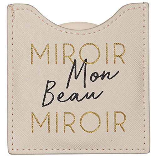 Draeger - Mon Beau - Round Pocket Mirror to Take Anywhere, Any Occasion - Dimensions 8.5 cm x 8 cm, 8.5L x 8W cm