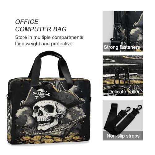 Bolso para portátil ALAZA con estampado Pirata hueso dorado miniatura 5