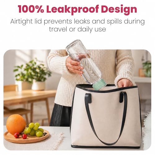 Image of Rioware Glass Water Bottle 1 Litre | Airtight lid | Leak Proof | Silicon Cap | Fridge Water Bottles for Home, Office & Gym (1 Ltr- Pack Of 2, Green)