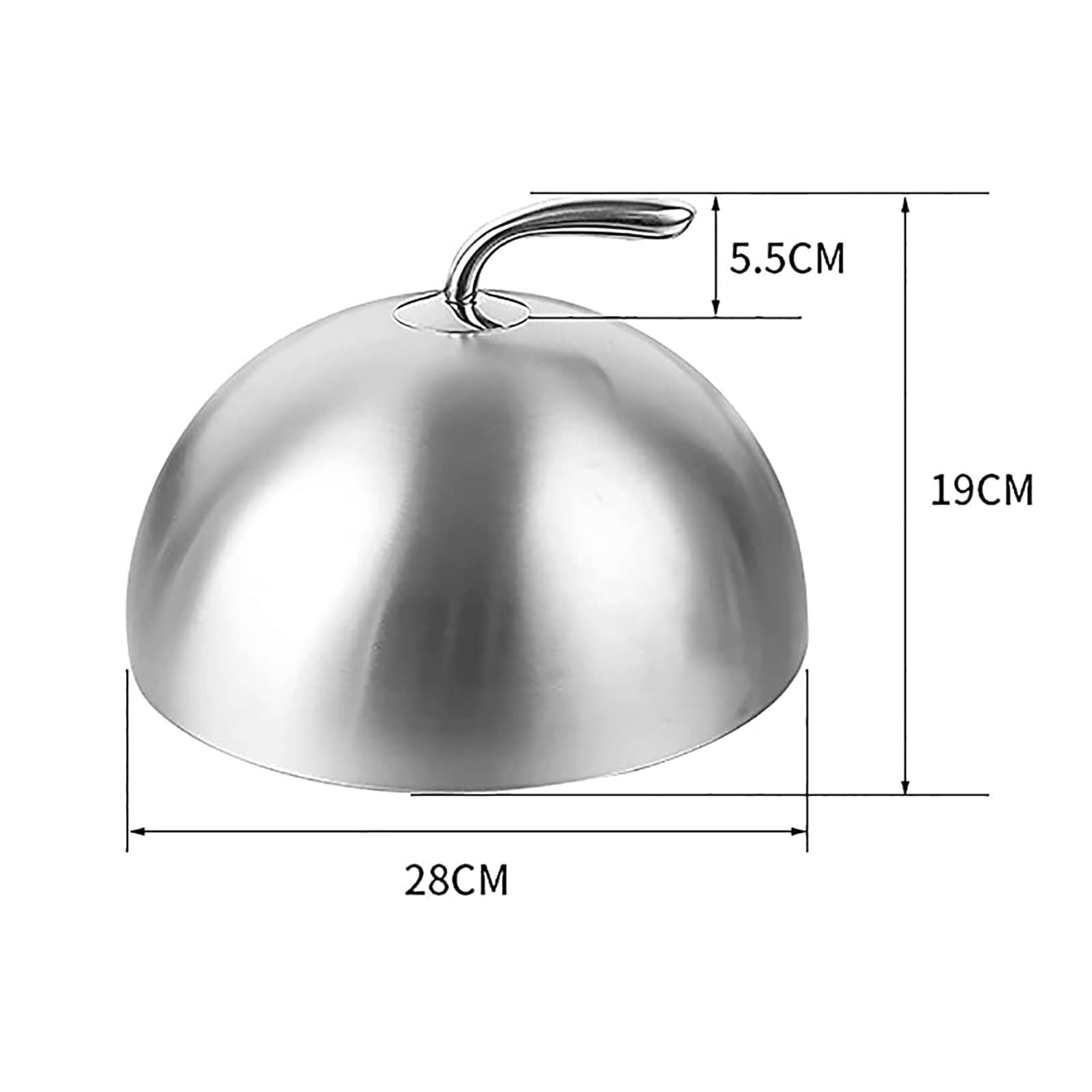 Cloche Alimentaire En Acier Inoxydable - Dôme Pour Plat - Pour Faire Fondre Le Fromage, Garder Au Chaud - Doré