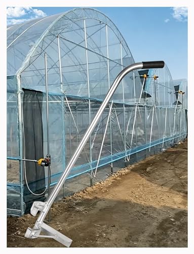 Heavy-Duty Greenhouse Pipe Insertion Tool with Foot Pedal - Long Handle Steel Pipe Driver for Easy Installation(1.6in/4cm)