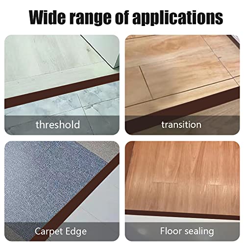 Floor Transition Strip Self Adhesive,Pvc Carpet To Tile Flooring Transition Strip,Vinyl Flexible Flooring Transition Strip For Carpet Threshold Transition Strip(5Mm,9.84Ft,Brown) #TOP4