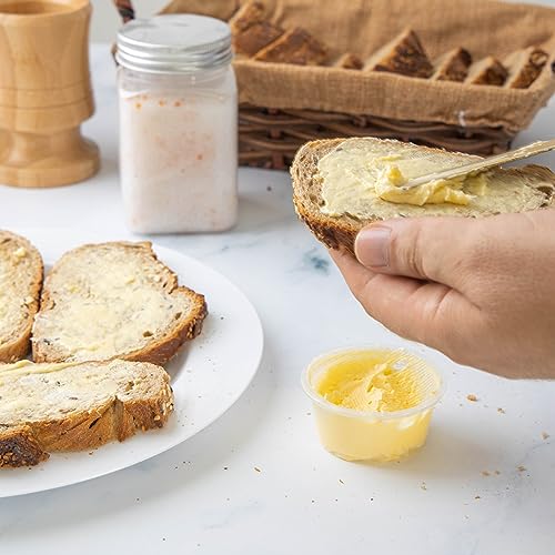 Image of GUSTO [2 oz. - 250 Count Clear Disposable Plastic Portion Cups (No Lids), For Souffle, Sauce, Jello Shots, Salad Dressing, and For Portion Control- Formerly Comfy Package (Pack of 2)