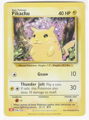 Pokemon - Pikachu 008/034 CLC – Classic Collection – Promo Holo Foil Card
