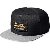 Brixton Jolt Snapback Gorra, Negro y Gris, Talla única Unisex Adulto