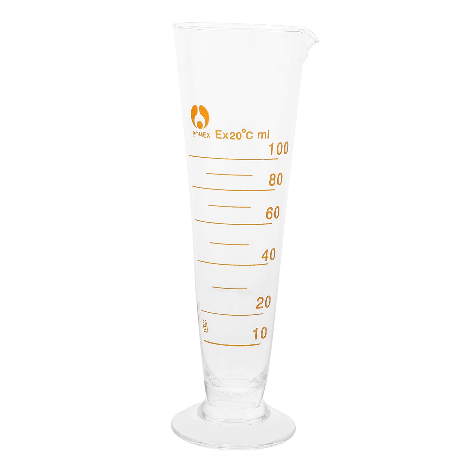 TOPBATHY 100 ml Labor-Messbecher, Mixbecher, Dosierhilfe mit Ausgießer, breiter Öffnung, konischer Glasbecher, Flüssigkeitsspender, Messzylinder, Experimentierwerkzeug für Schule, Wissenschaft