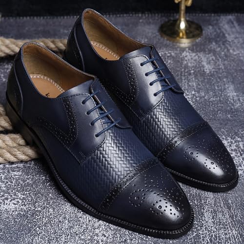 Image of LOUIS STITCH Formal Shoes for Men | Genuine Leather, Stylish Lace-Up for Business, Office, Party & Wedding (LSEUWEOX )