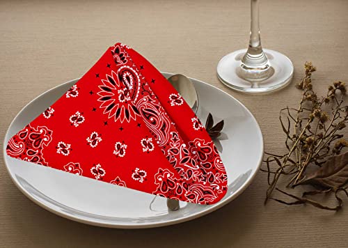 Servilletas de tela Yibeas Paisley set 4 45x45 cm miniatura 3
