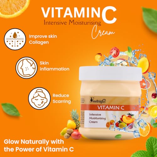 Image of Vitamin C Facial Kit Scrub,Cream, Gel, Mask Pack of 4 Each 500ml Men Women