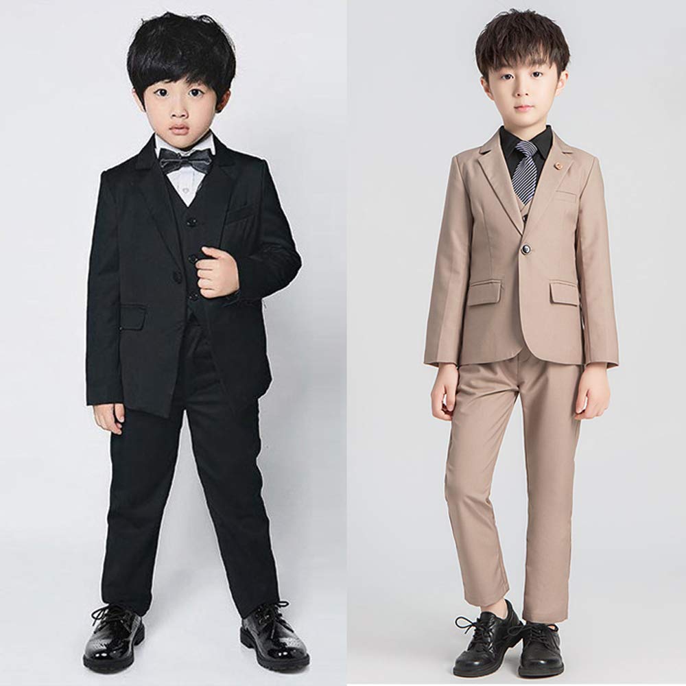 PPXID Jungen Schnürhalbschuhe wasserdichte Lackschuhe Schule Oxfords Uniform Hochzeit Anzugschuhe