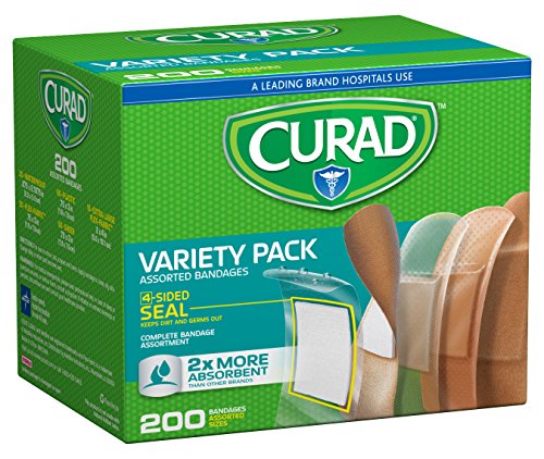 Curad Variety Pack Adhesive Bandages, 200Count