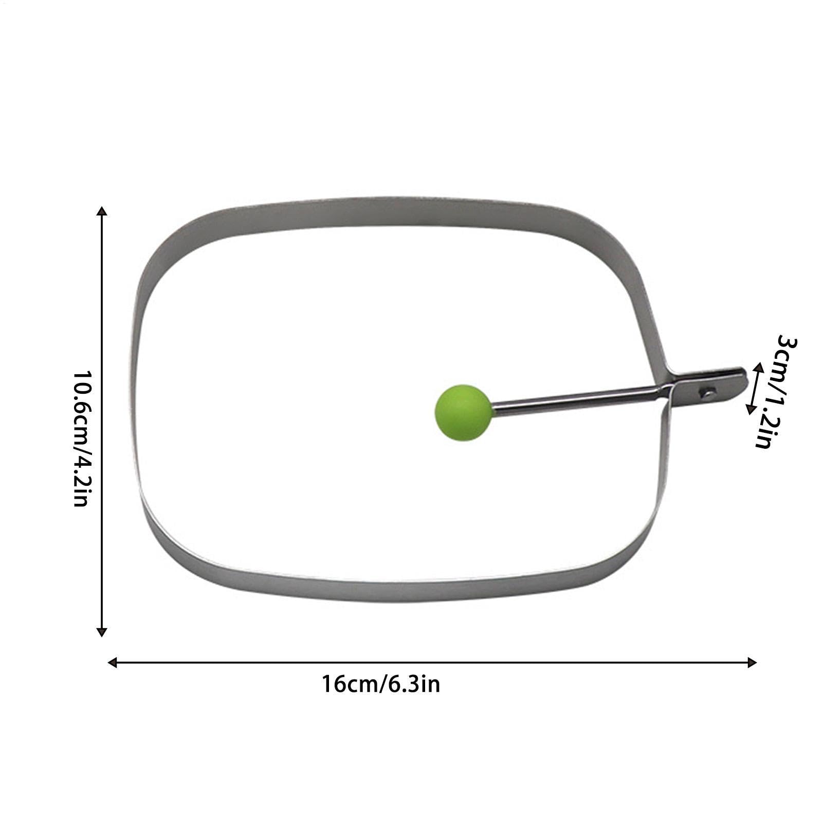 Molde de cocción de huevos, anillos para freír huevos, molde para panqueques, anillo de huevo, anillo de huevo, molde rectangular de acero inoxidable antiadherente para panqueques, molde de