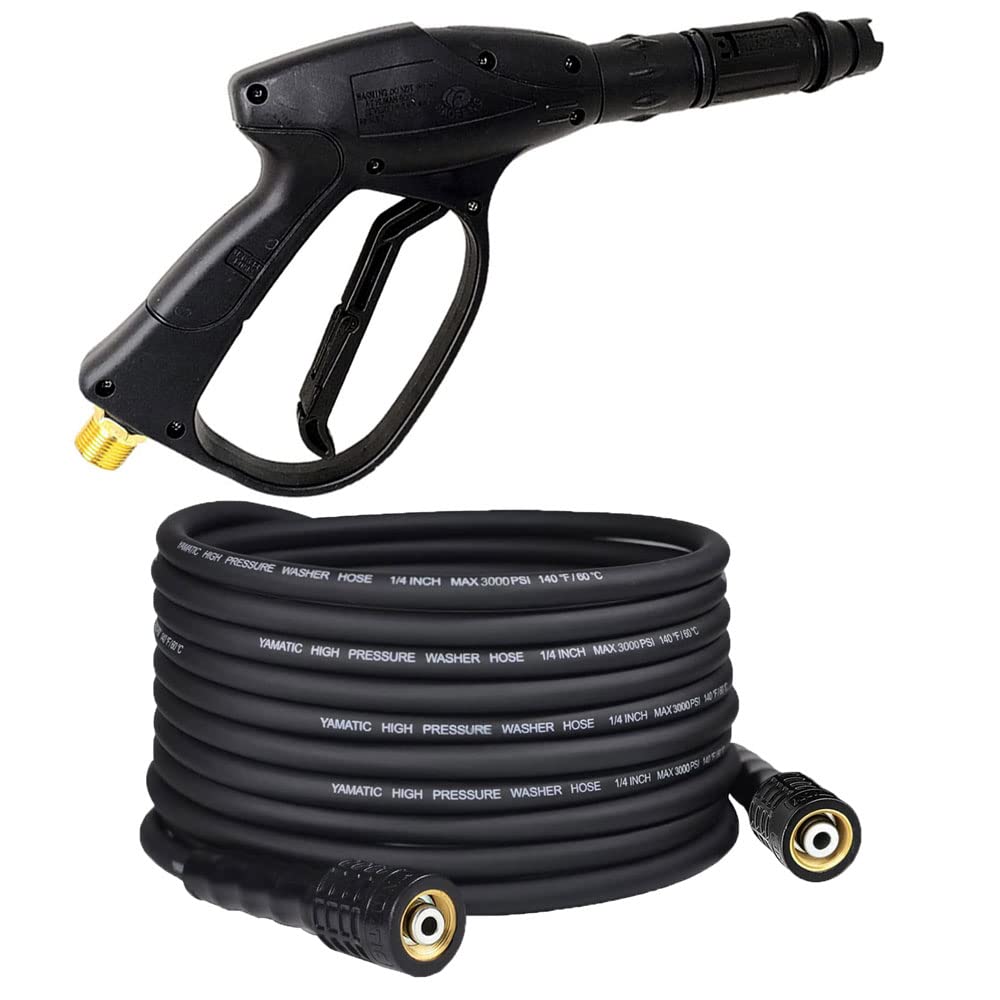 MLD WPH-1985 Car Washer Spray Gun Adjustable Nozzle with HQ 5 meter Pressure Washer Hose Pipe Compatible with Pioneer, JPT, STARQ, REQTECH (Length 5 Meter,Color - Black) (B0B18KWJ7V) Amazon Price History, Amazon Price Tracker