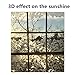 NIVIY Window Privacy Film 3D No Glue Static Cling Frosted Glass Window Film for Bathroom Office Kitchen Door Decor, Heat UV Blocking Window Coverings 17.7