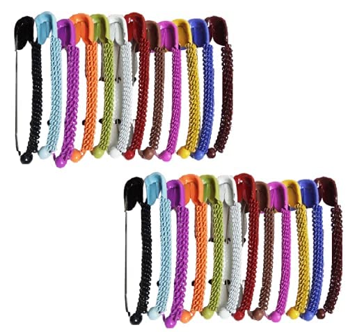 Mluffy Indian Saree Brooches and Safety Hijab Pins Patli Lock Pallu Saree Dupatta Pin Clip for Womens (Multicolor) (Multicolor 24) (B0B464TRDH) Amazon Price History, Amazon Price Tracker