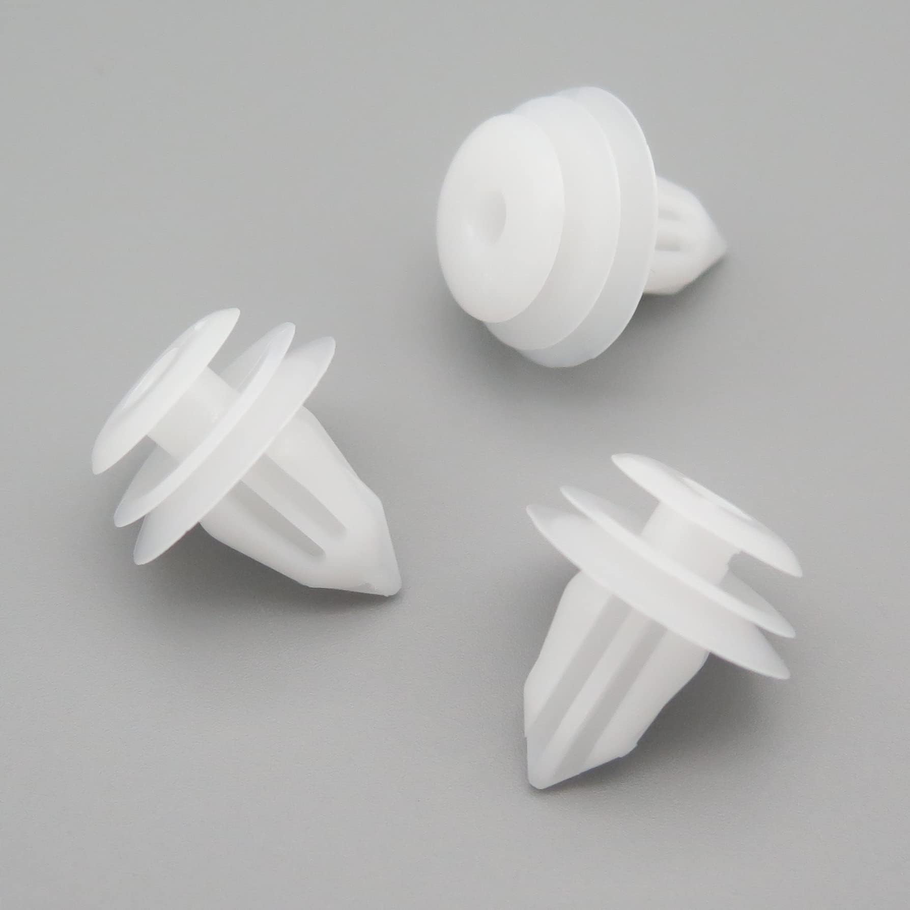VVO Fasteners- White Plastic Interior Pillar Trim Clips for Mitsubishi Outlander, Outlander (Including PHEV), ASX, Eclipse Cross, L200, Mirage, Pajero/Shogun, Lancer Evo X, (Pack of 10)