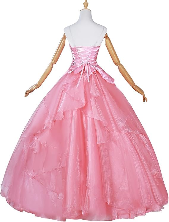 NSPSTT Witch Costumes Glinda Damen Fancy Dress Glinda Costume Fairy Tale Costume Witch Cosplay Halloween, XL - Image 2