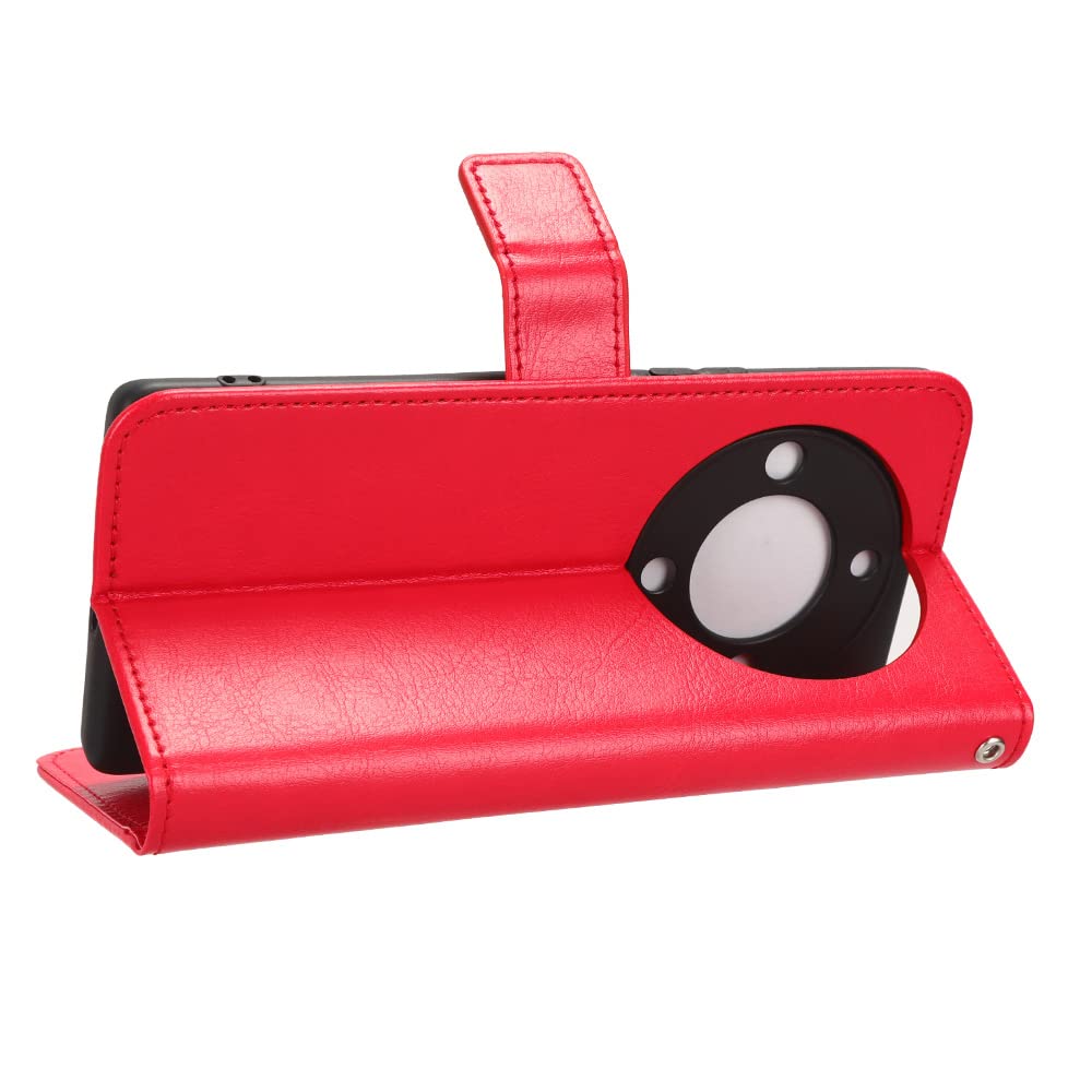 Cover Con Slot Carte E Stand Custodia Portafoglio In Pelle Per Honor Magic 5 Lite 5G / X9a - HAOYE | Cover Con Slot Carte, Sostegno E Chiusura Magnetica, Nero Cover Pelle
