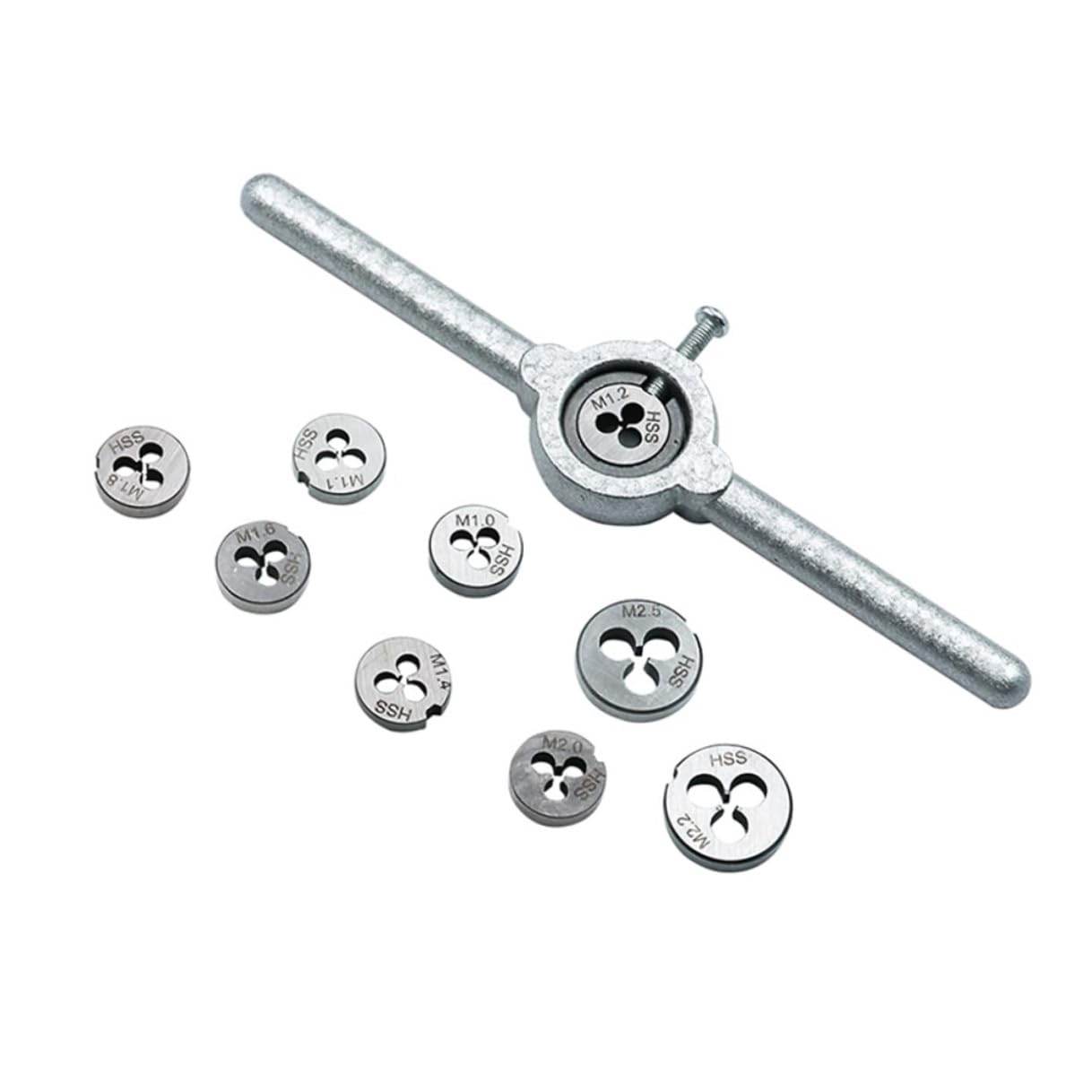 31 Piezas Juego de Machos y Terrajas Hss Métrico Compacto | Corte de Rosca Fina, para Plástico y Metal, Bandeja Moldeada por Soplado