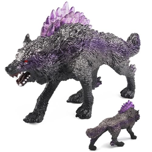 YGCHEN Lobo Figura Miniatura Wolf Figuras Niños Mini Figure Animales Juguete Lobo Decoración para Tartas Cumpleaños Regalo