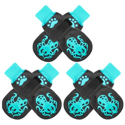 EXPAWLORER-Double-Side-Anti-Slip-Dog-Socks-3-Pairs-Paw-Protectors-with-Grips-Dog-Shoes-with-Strong-Traction-Control-for-Outdoor-HotCold-Pavement-Indoor-Hardwood-Floors-Prevent-Licking