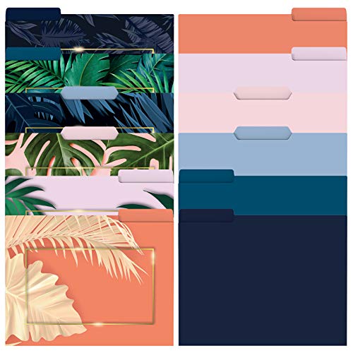 Primefair Pack of 12 Decorative Manila Folders, 6 Colored and 6 Designed File Organization System  File Folders Letter Size 9.5 X 11.5in, 1/3 Tab File Folders  with Easy Labelling Stickers