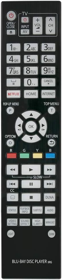 N2QAYA000131 Replace Remote Control Compatible with Panasonic 4K Blu-ray Player DMP-UB900 DMP-UB900-K DMP-UB900GN DMP-UB900GNK