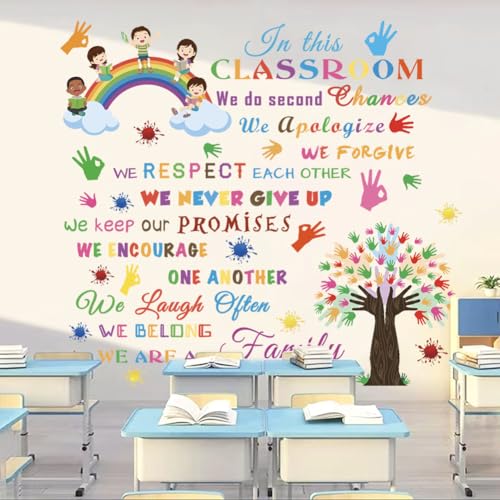 Vinilo decorativo de pared motivacional para aula infantil miniatura 1