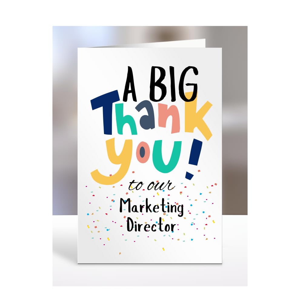 A big thank you our Marketing Director, Card for Men, Women, Presents for Christmas, Female, Male, Him, Her, Thankyou, Greetings cards, A5-263b_207