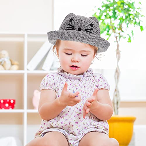 NOLITOY Summer Boys and Girls Sun Hat Bucket Hat for Boys and Girls Fashion Design Grey3